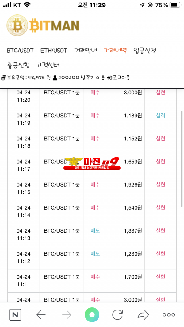 다이아몬드점 수익인증