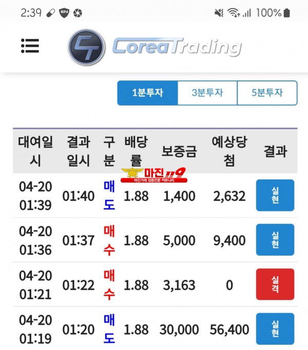 코리아통일지사수익인증