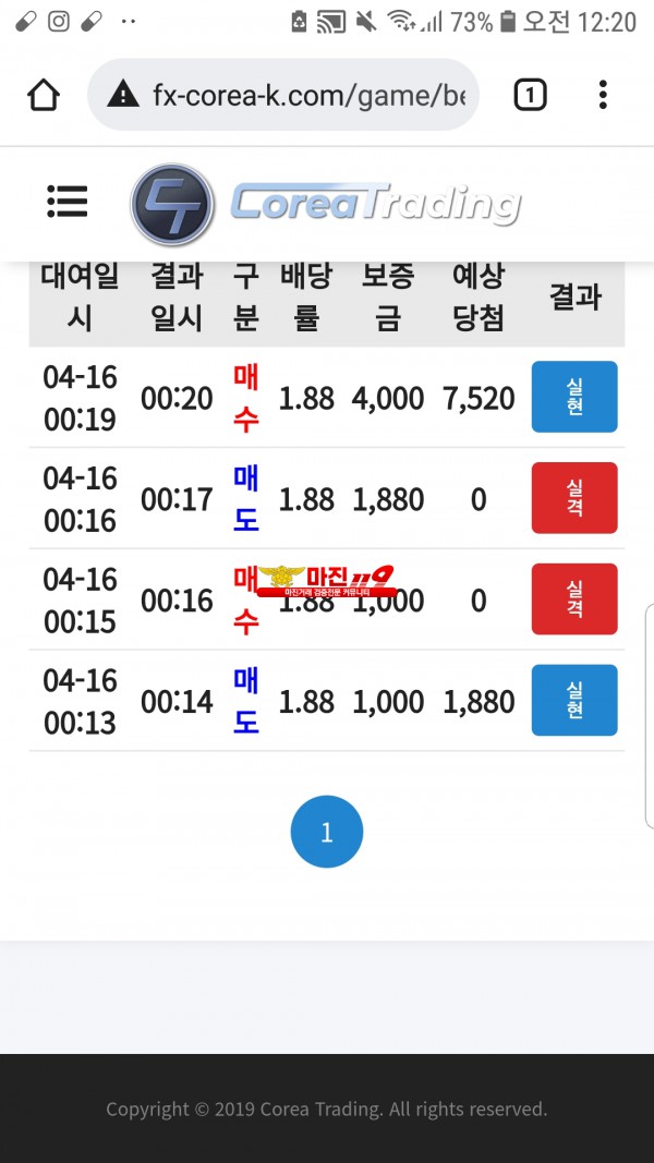 코리아통일지사수익인증