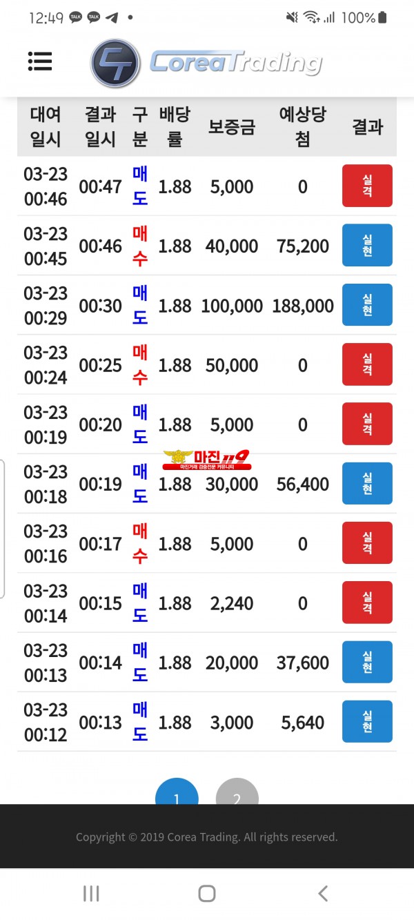 코리아통일지사수익인증