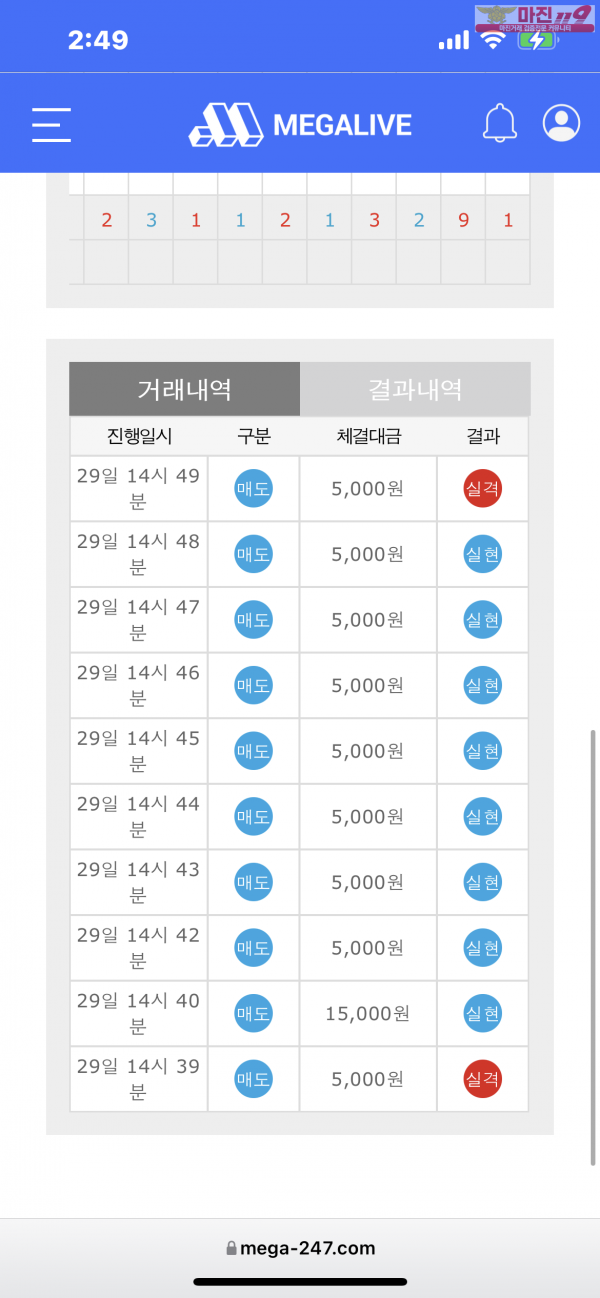 메가라이브 커피점 수익인증