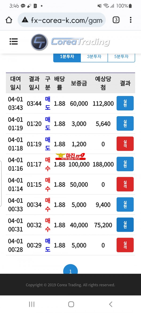 코리아통일지사수익인증