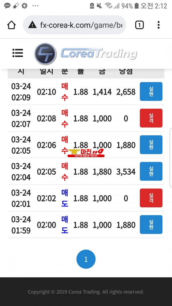 코리아통일지사수익인증