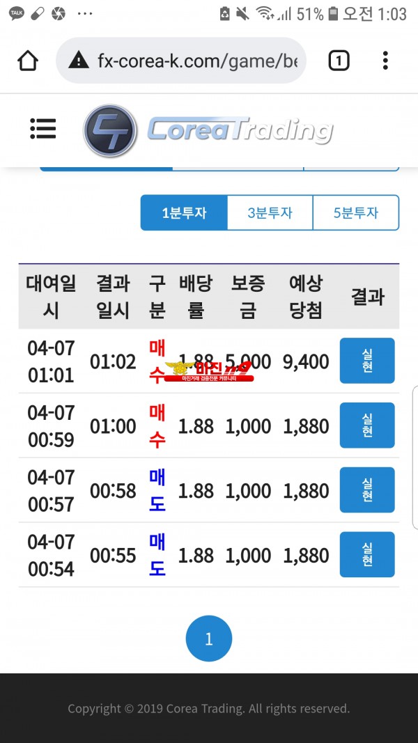 코리아통일지사수익인증