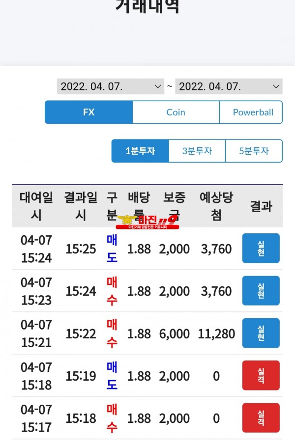 코리아 통일점 수익인증