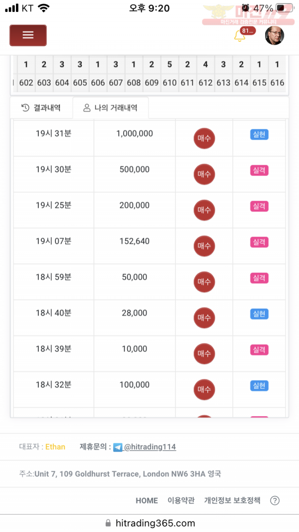 하이트레이딩 777점 수익인증