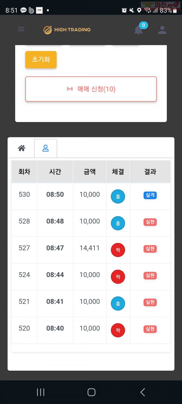 하이 국대점 수익인증