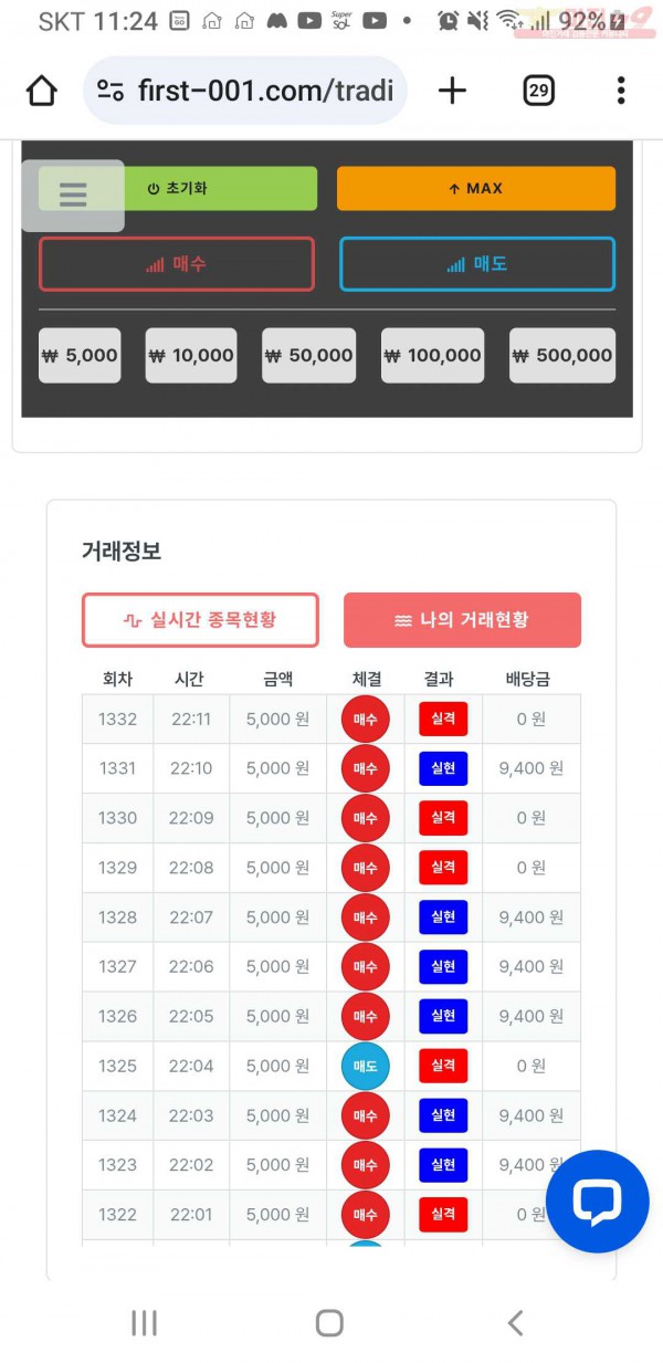 한국점  수익인증