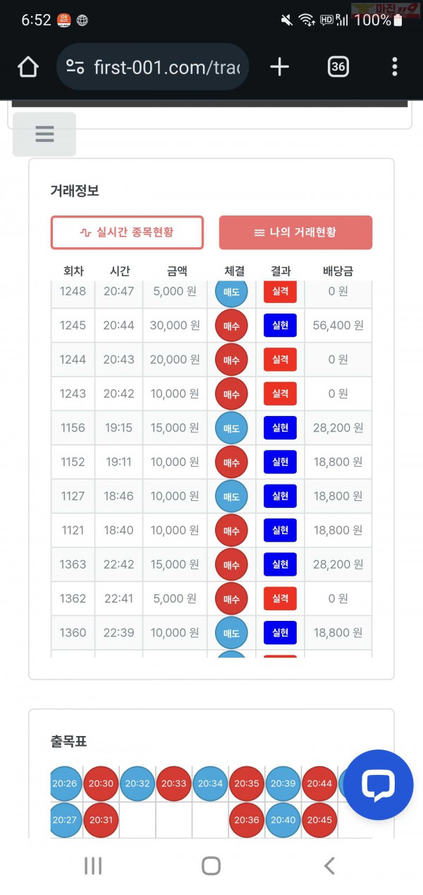 퍼스트 한국점 수익인증