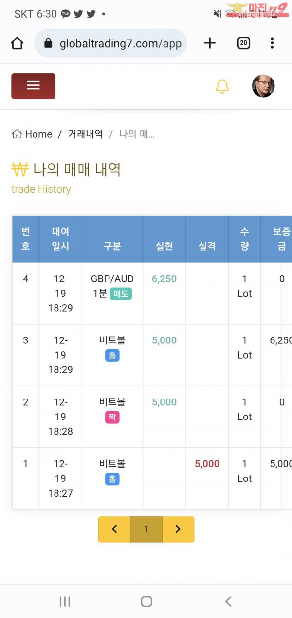 글로벌 일등점 수익인증