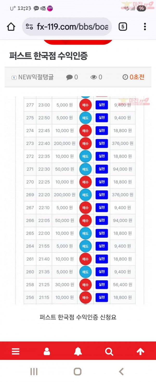 한국점 16연승 연승왕 인증