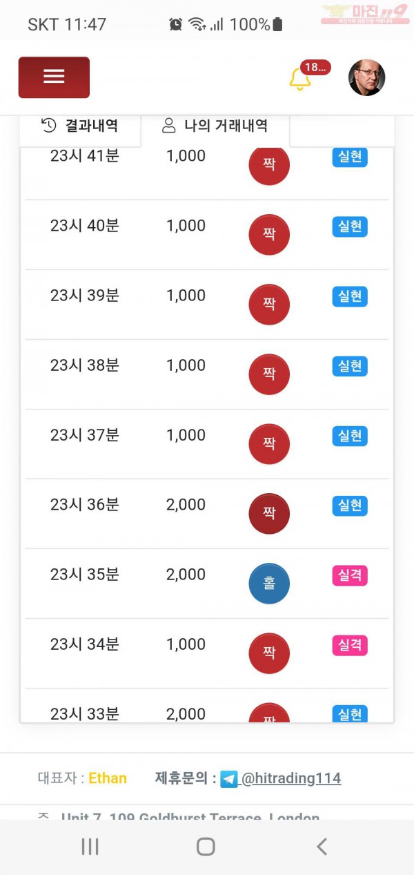 하이트레이딩 777점 수익인증합니다