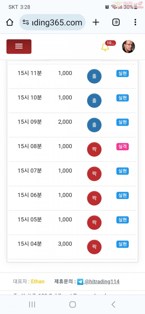 하이트레이딩 국대점 수익인증