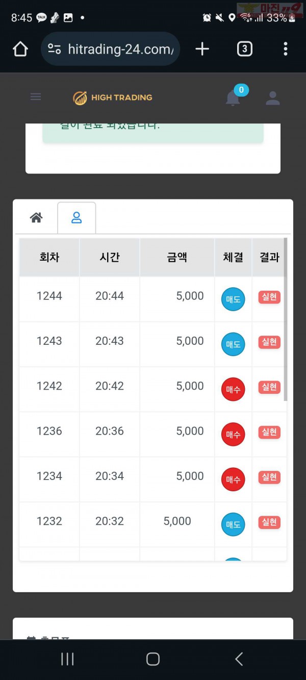 하이 국대점 수익인증