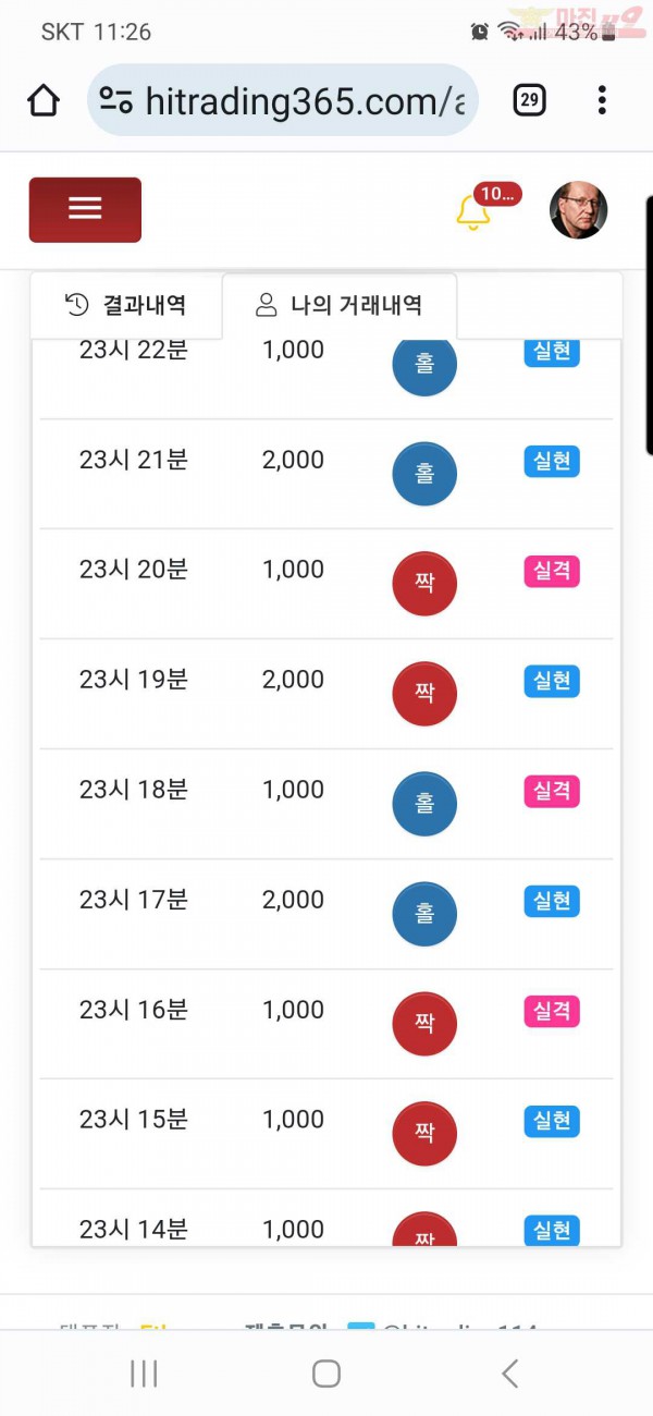 하이트레이딩 국대점 수익인증