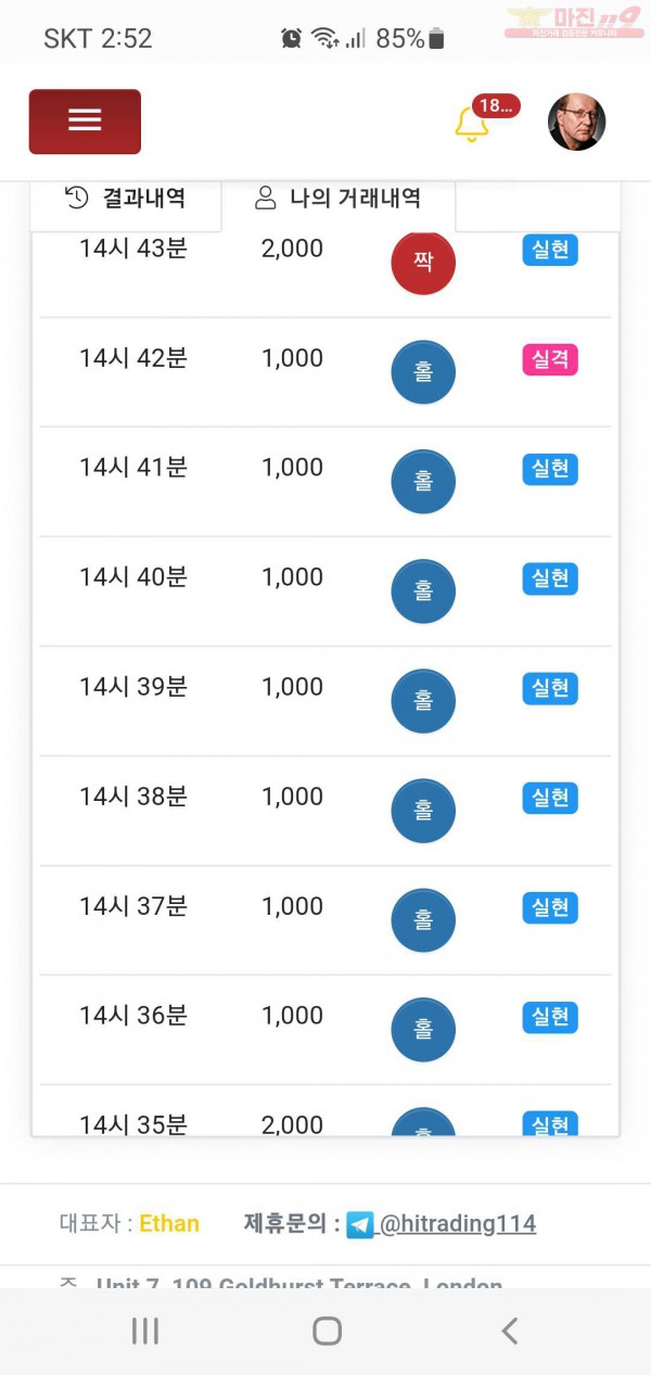 하이트레이딩 777점  수익인증합니다