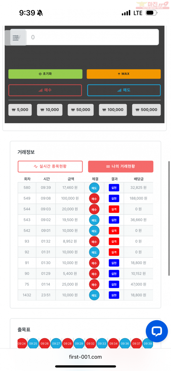 한국접