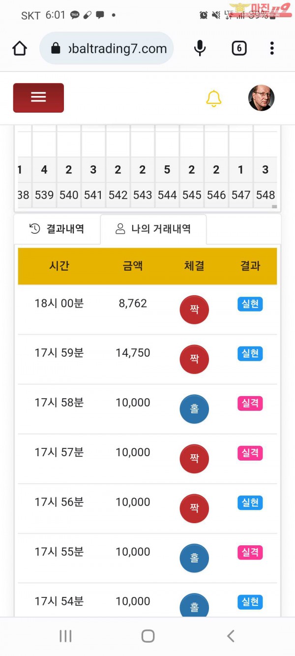 글로벌 국대 수익