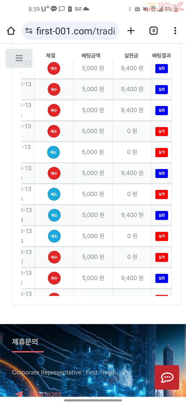 퍼스트믿음점수익인증