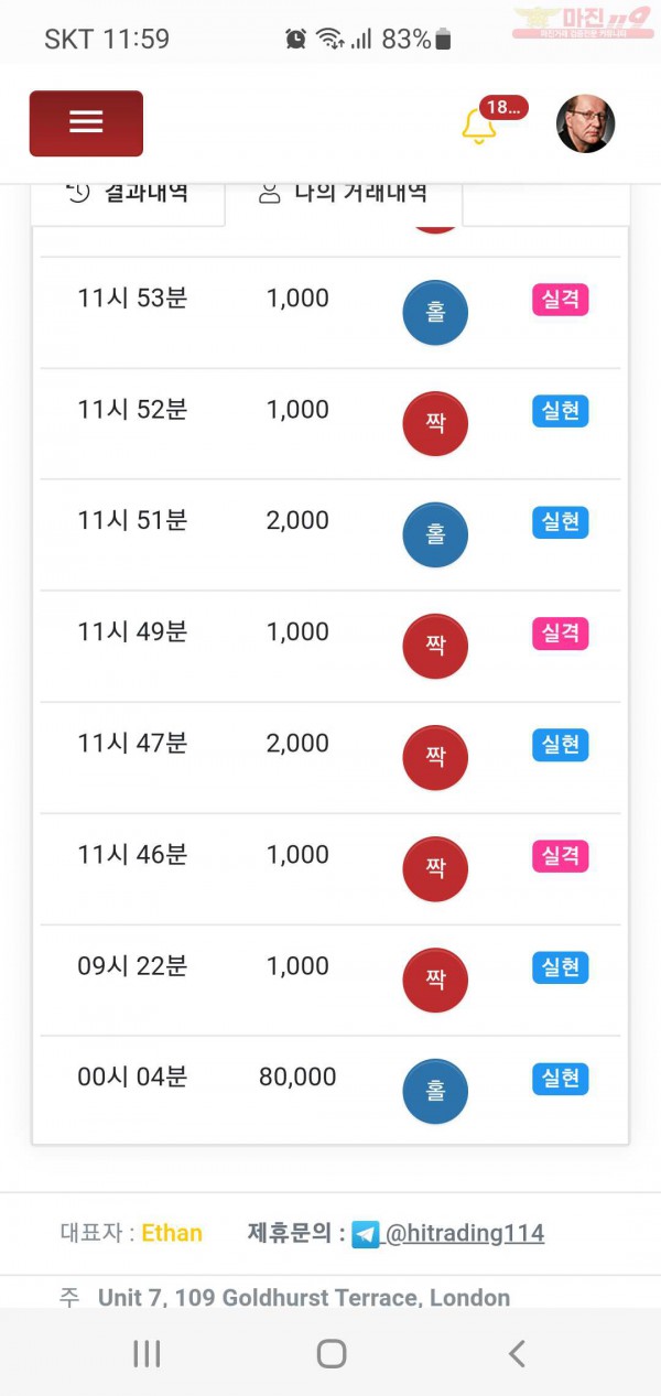 하이트레이딩 777점 수익인증합니다