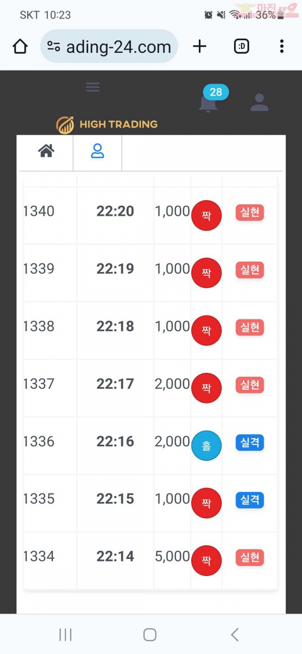 하이트레이딩 국대점 수익인증