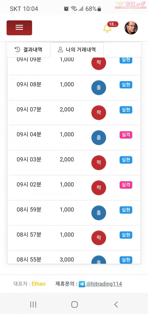 하이트레이딩 777점 수익인증합니다