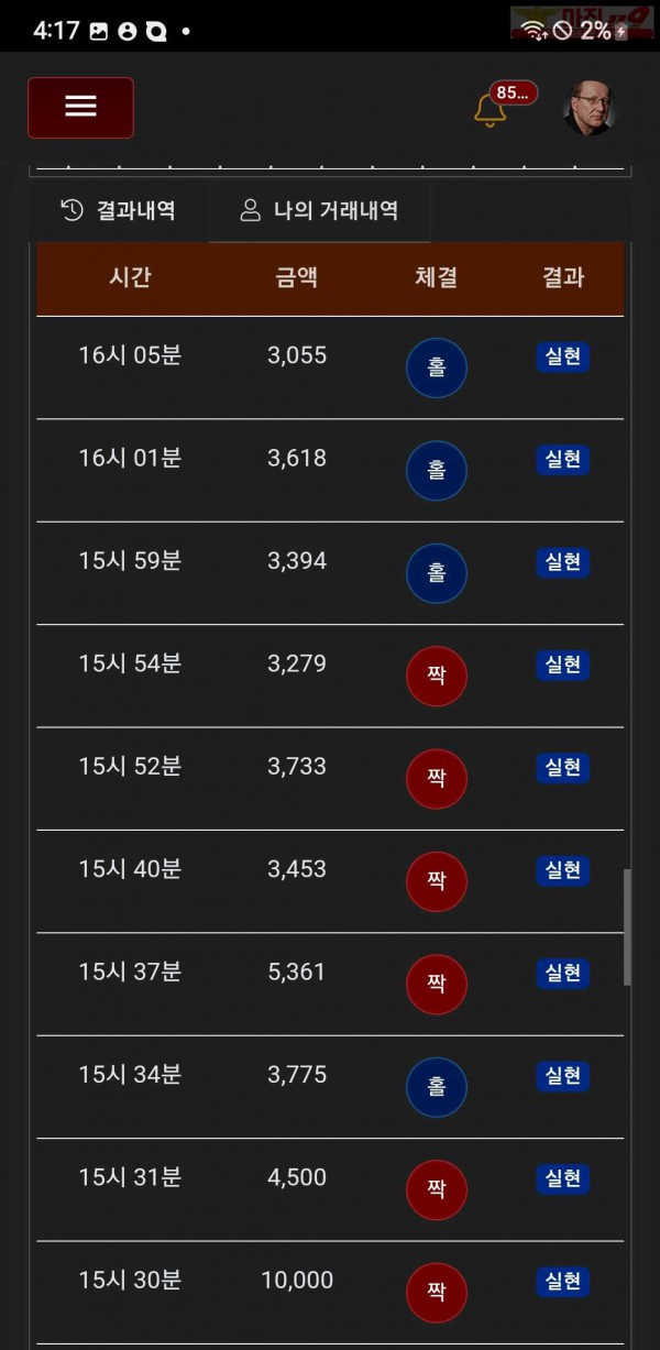 하이777점 연승인증