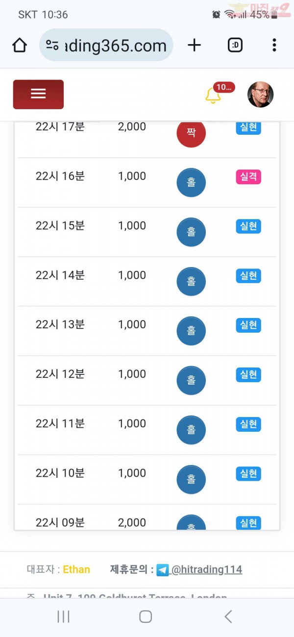 하이트레이딩 국대점 수익인증