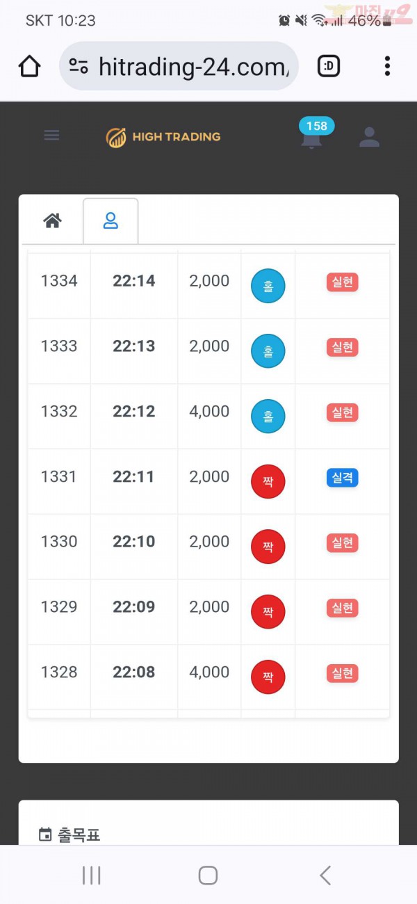 하이트레이딩 국대점 수익인증