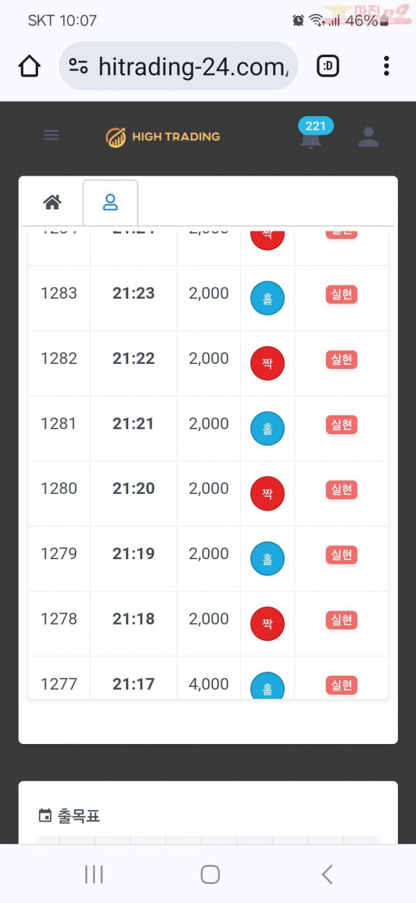 하이트레이딩 국대점 수익인증