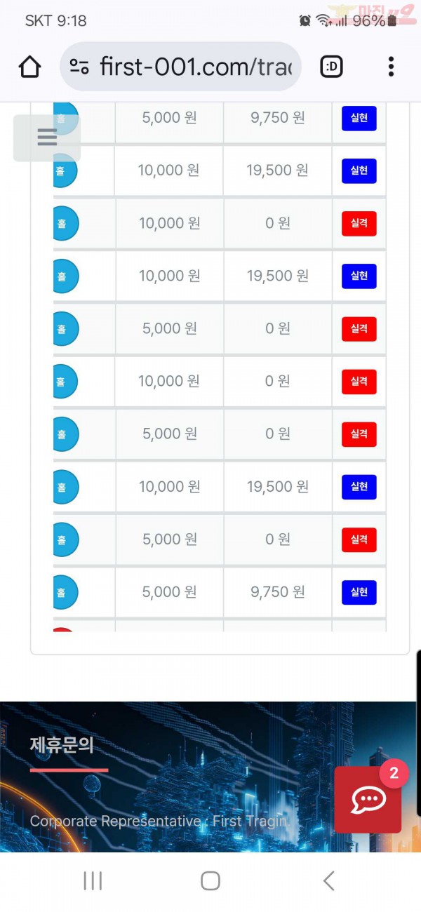 퍼스트 신뢰점  수익인증