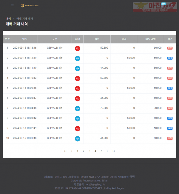 하이트레이딩 태명정 수익인증