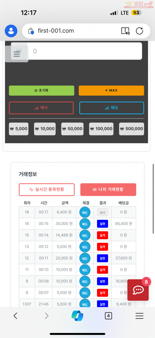 한국점 수익인증